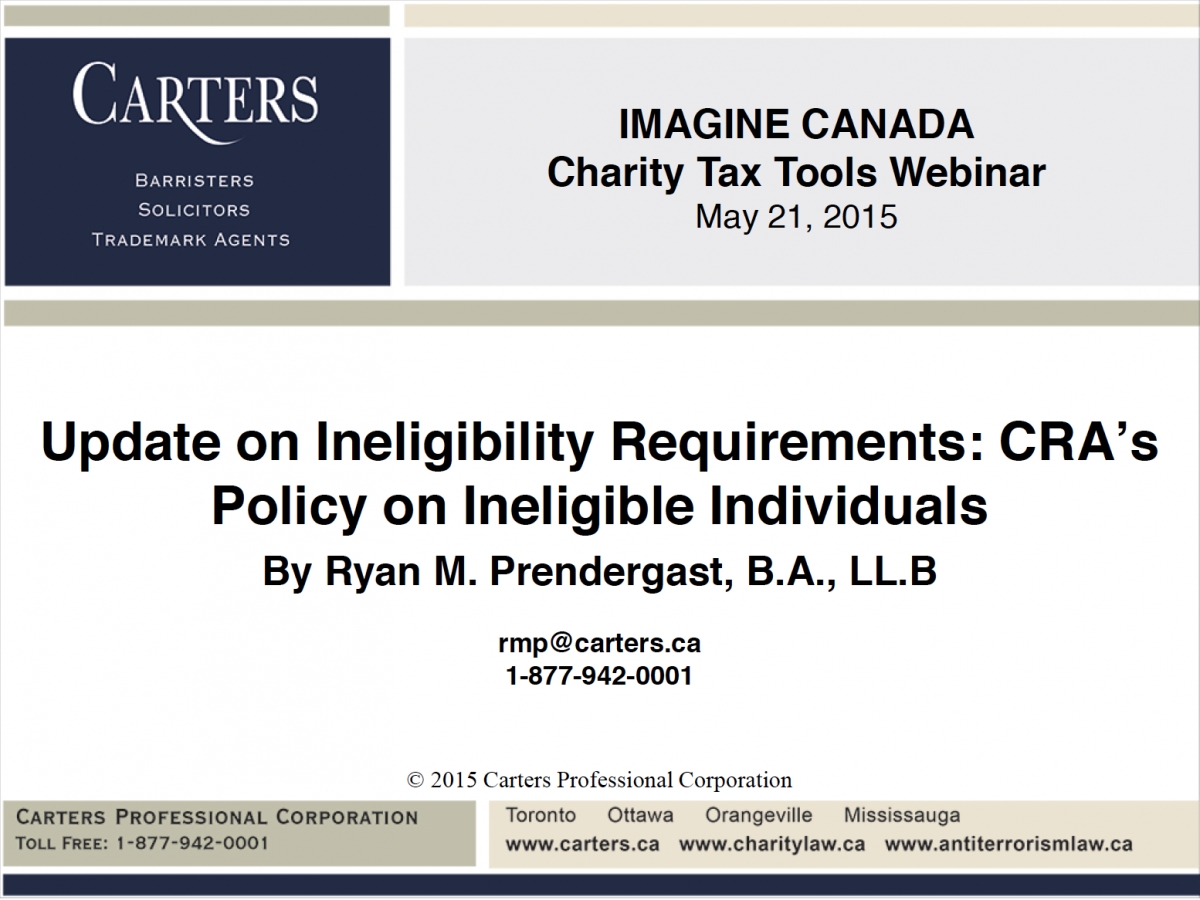 Update on Ineligibility Requirement slide